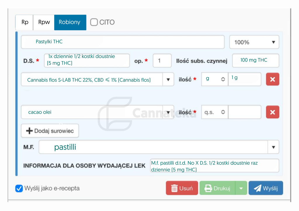 instrukcja medyc czekolada thc cannateka