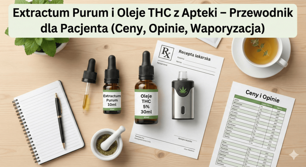 Extractum Purum i Oleje THC z Apteki – Przewodnik dla Pacjenta (Ceny, Opinie, Waporyzacja)